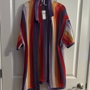 Anthropologie Multicolor Striped Cardigan